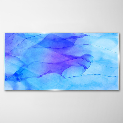 Tableau verre imprimé Vagues de nuances bleues