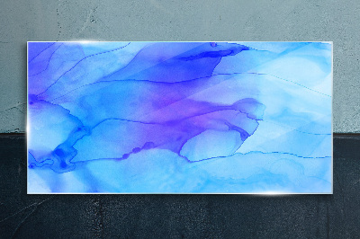 Tableau verre imprimé Vagues de nuances bleues