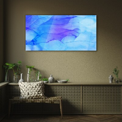 Tableau verre imprimé Vagues de nuances bleues