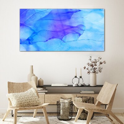 Tableau verre imprimé Vagues de nuances bleues
