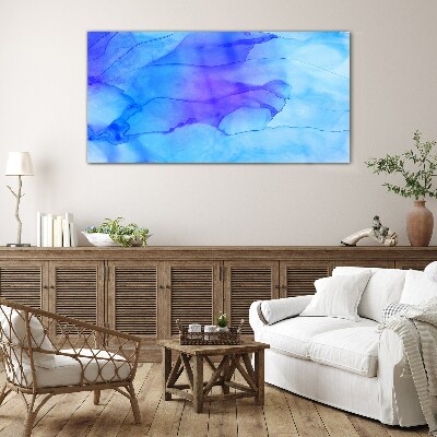 Tableau verre imprimé Vagues de nuances bleues