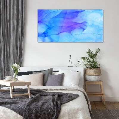 Tableau verre imprimé Vagues de nuances bleues