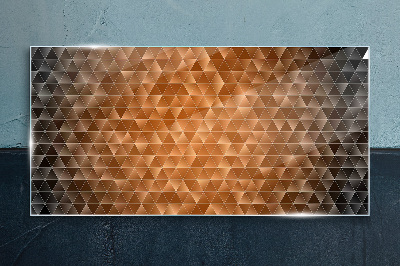 Tableau photo sur verre Géométrie dans les tons de brun