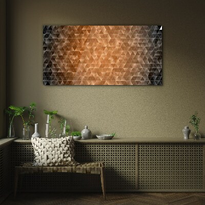 Tableau photo sur verre Géométrie dans les tons de brun