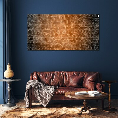 Tableau photo sur verre Géométrie dans les tons de brun