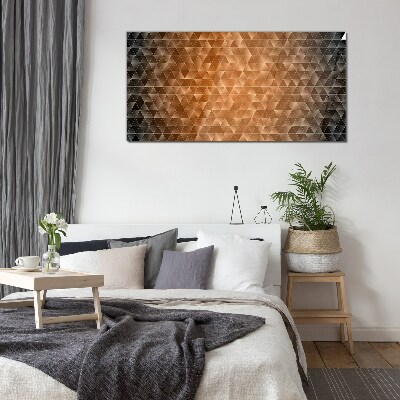 Tableau photo sur verre Géométrie dans les tons de brun