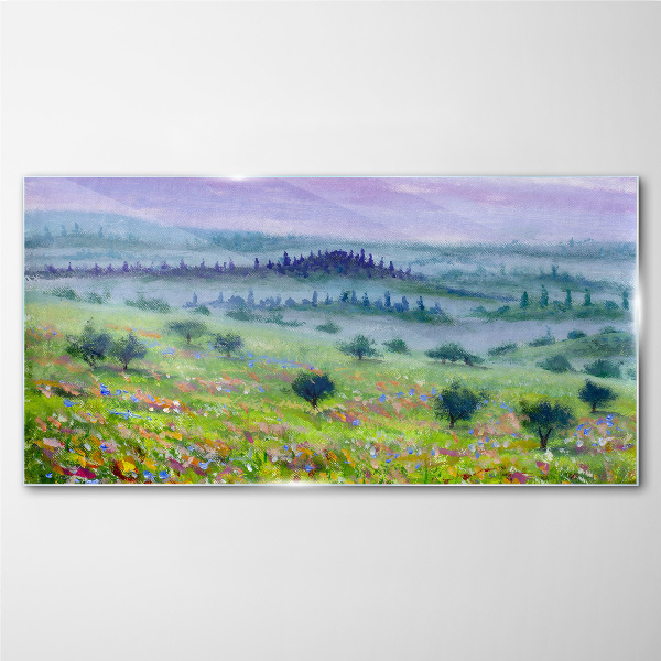 Tableau photo sur verre Paysage aux couleurs pastel