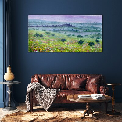 Tableau photo sur verre Paysage aux couleurs pastel