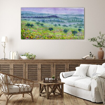 Tableau photo sur verre Paysage aux couleurs pastel
