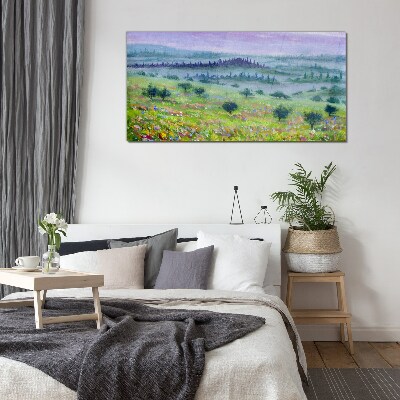 Tableau photo sur verre Paysage aux couleurs pastel