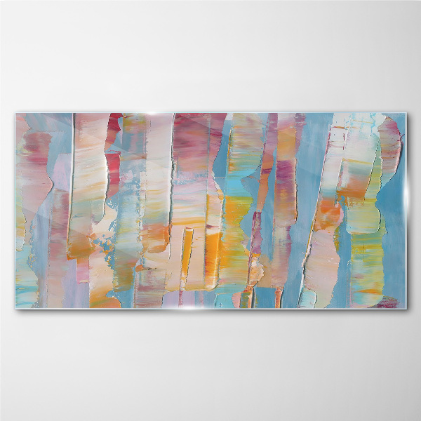 Tableau imprimé sur verre Rayures abstraites colorées