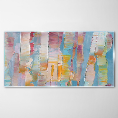 Tableau imprimé sur verre Rayures abstraites colorées