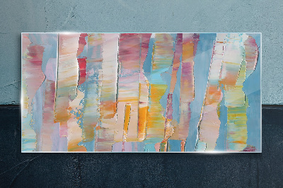 Tableau imprimé sur verre Rayures abstraites colorées