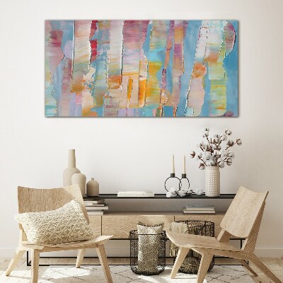 Tableau imprimé sur verre Rayures abstraites colorées