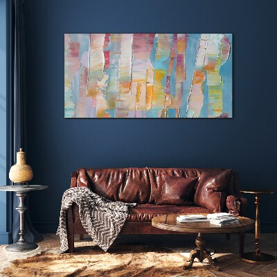 Tableau imprimé sur verre Rayures abstraites colorées