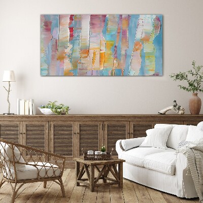 Tableau imprimé sur verre Rayures abstraites colorées