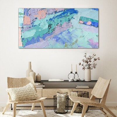 Tableau en verre Paysages abstraits aux couleurs pastel