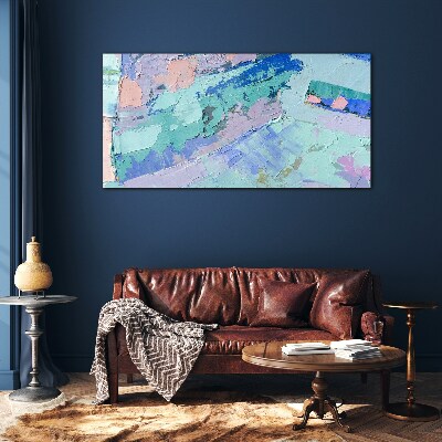 Tableau en verre Paysages abstraits aux couleurs pastel