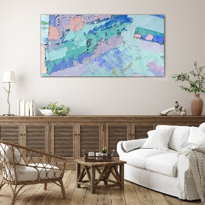 Tableau en verre Paysages abstraits aux couleurs pastel