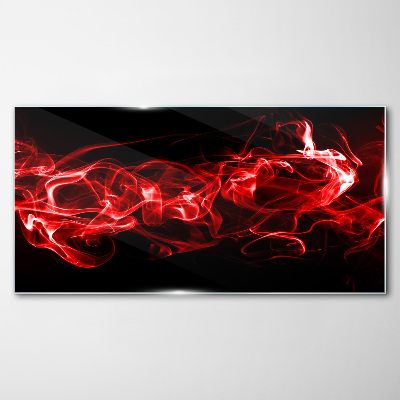 Tableau sur verre Des traînées rouges dansantes