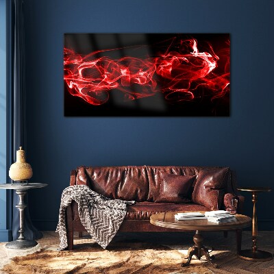 Tableau sur verre Des traînées rouges dansantes