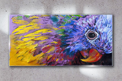 Tableau verre imprimé Portrait coloré d'un perroquet