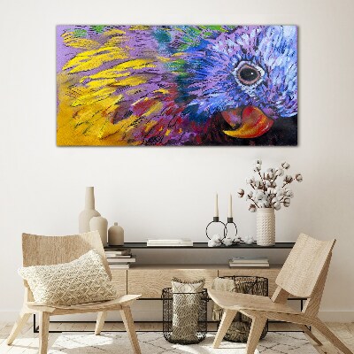 Tableau verre imprimé Portrait coloré d'un perroquet