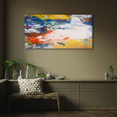 Tableau verre imprimé Une vague de couleurs en mouvement