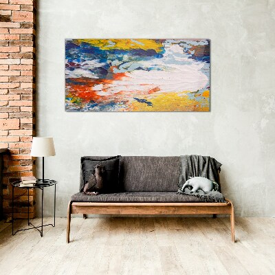 Tableau verre imprimé Une vague de couleurs en mouvement