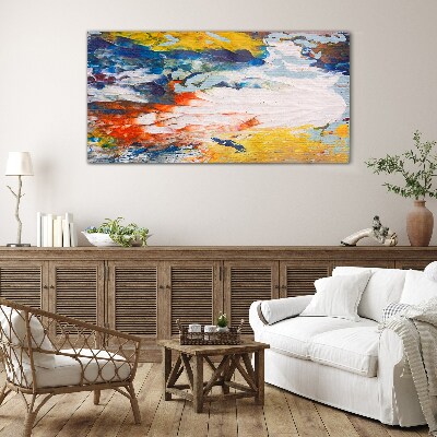 Tableau verre imprimé Une vague de couleurs en mouvement