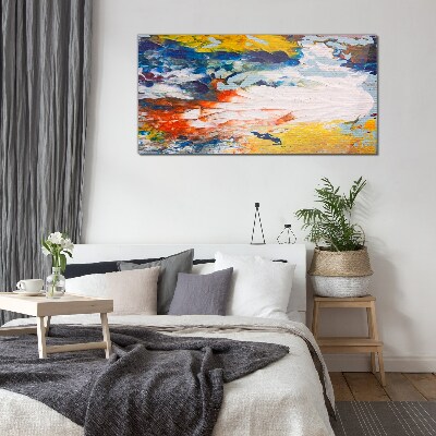 Tableau verre imprimé Une vague de couleurs en mouvement