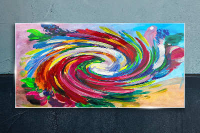 Tableau photo sur verre Un tourbillon de couleurs