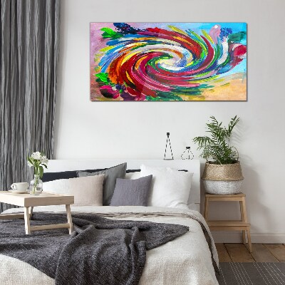 Tableau photo sur verre Un tourbillon de couleurs