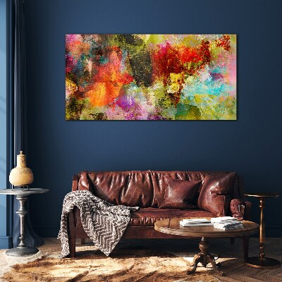 Tableau en verre Le chaos coloré de l'abstraction