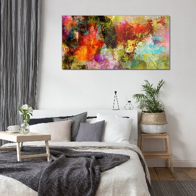 Tableau en verre Le chaos coloré de l'abstraction