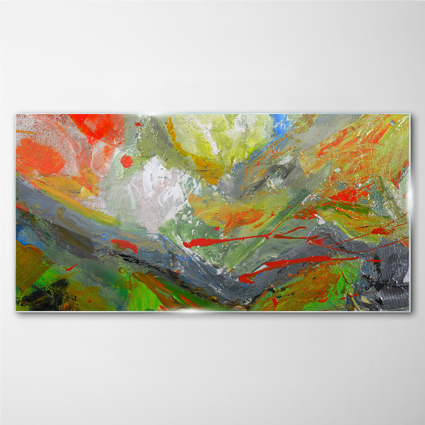Tableau sur verre Une explosion dynamique de couleurs