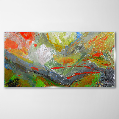 Tableau sur verre Une explosion dynamique de couleurs