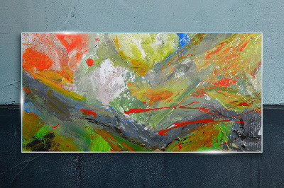 Tableau sur verre Une explosion dynamique de couleurs