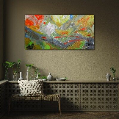 Tableau sur verre Une explosion dynamique de couleurs