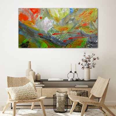 Tableau sur verre Une explosion dynamique de couleurs