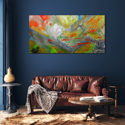 Tableau sur verre Une explosion dynamique de couleurs