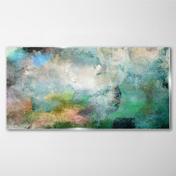 Tableau verre imprimé Composition abstraite dans les tons de vert