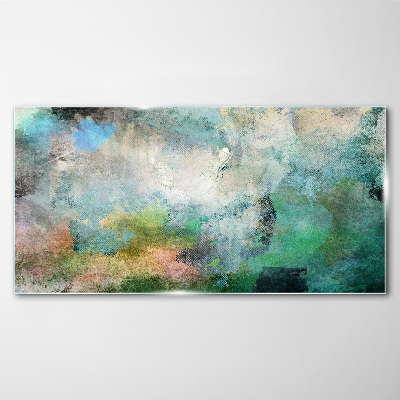 Tableau verre imprimé Composition abstraite dans les tons de vert