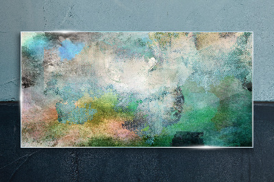 Tableau verre imprimé Composition abstraite dans les tons de vert