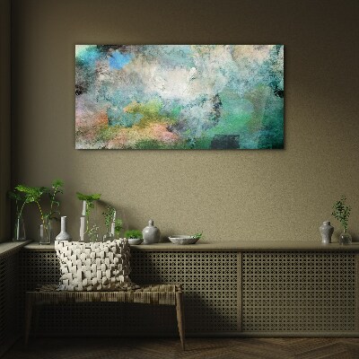 Tableau verre imprimé Composition abstraite dans les tons de vert