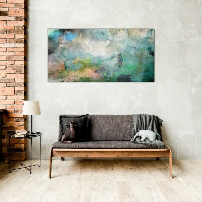 Tableau verre imprimé Composition abstraite dans les tons de vert