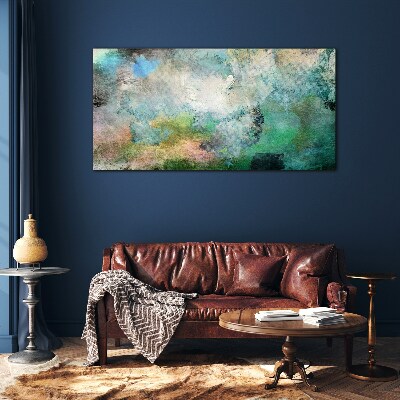 Tableau verre imprimé Composition abstraite dans les tons de vert