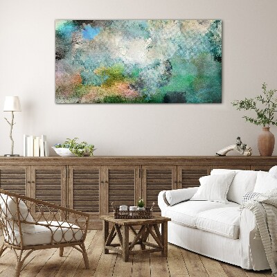 Tableau verre imprimé Composition abstraite dans les tons de vert