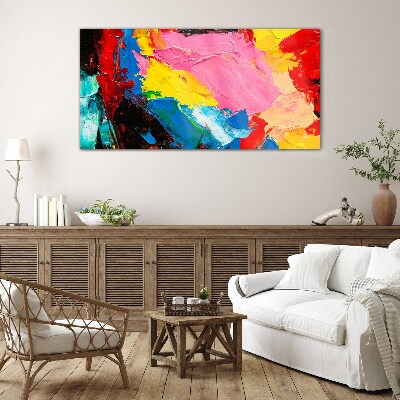 Tableau photo sur verre Chaos coloré sur toile