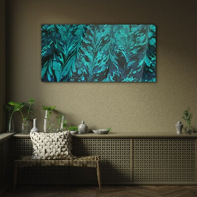 Tableau photo sur verre Tourbillons turquoise d'abstraction